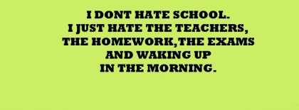 Funny School Life Facebook Covers